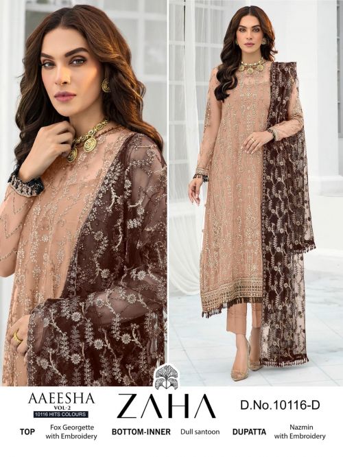 Aaeesha 10116 By Zaha Pakistani Salwar Suits Catalog